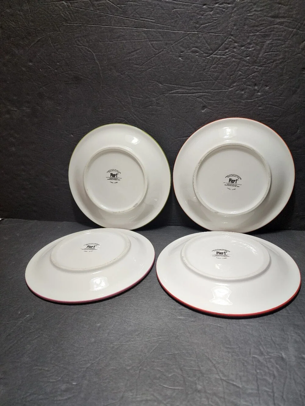 Set of 4 PIER 1 *Star Flower* Colorful Salad/Dessert Plates